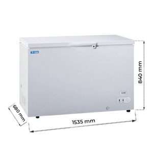 Congelatore a pozzetto con porta cieca temp a -18°C - capacità 439 lt