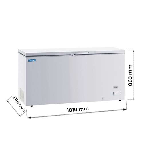Congelatore a pozzetto con porta cieca temp a -18°C - capacità 537 lt