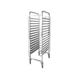 Carrello portateglie in acciaio inox per 15 teglie 600x400 mm – L470xP620xH1700 mm