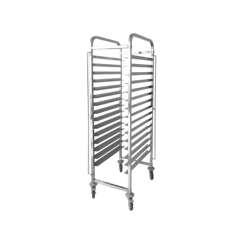 Carrello portateglie in acciaio inox per 15 teglie 600x400 mm – L470xP620xH1700 mm