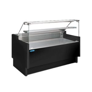 Banco frigo per gastronomia full-optional semi-ventilato temp. da +2°C a +5°C L152 cm con vetro dritto - linea ROMA